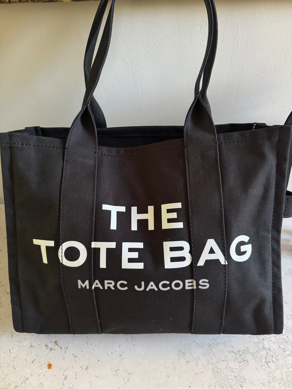 NWT Marc Jacobs The Tote Bag Large Black Canvas